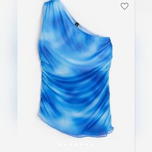 Gathered one shoulder top